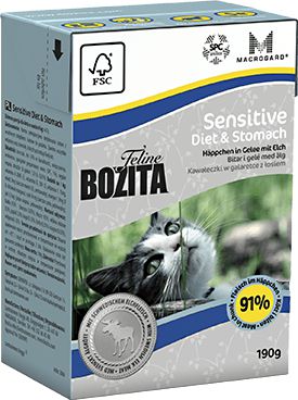 Bozita Sensitive Diet & Stomach - 190g 007730 (7300330020642) kaķu barība