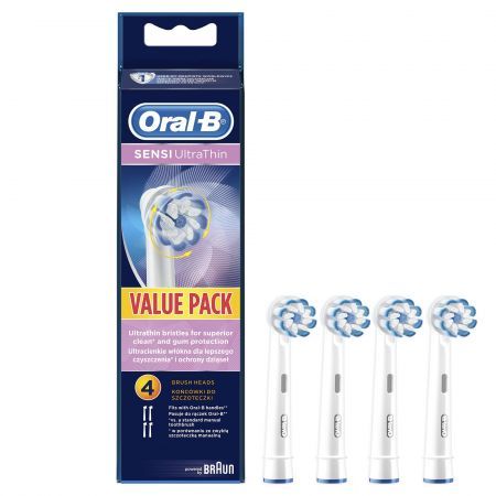 Braun Oral-B Toothbrush heads EB 60-4 SENSI UltraThin 3er+1 mutes higiēnai