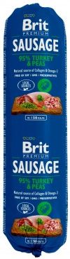 Brit Premium Sausage indyk z groszkiem 800g VAT011179 (8595602531295) barība suņiem