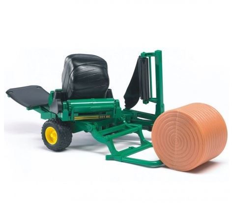 Bruder Bruder Professional Series Bale Wrapper with Round Bales (02122) - 02122 Rotaļu auto un modeļi