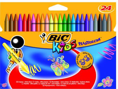 Bic KREDKI SWIECOWE BIC KIDS PLASTIDECOR PUDELKO 24 SZT - 829772 829772 (3270220010722)