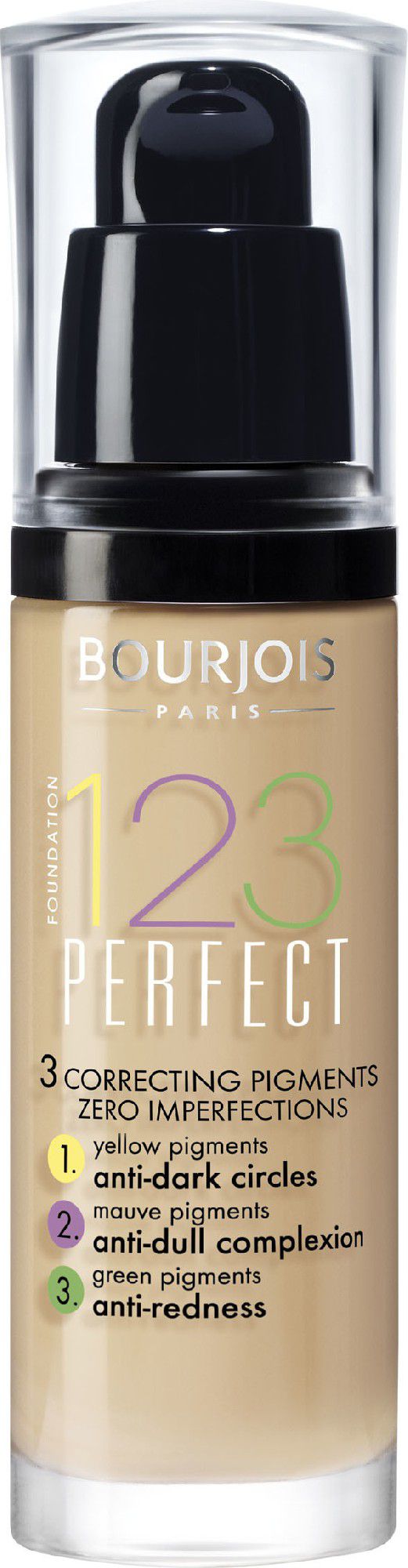 Bourjois Paris 123 Perfect Foundation 16 Hour 51 Light Vanilla 30ml 29103011051 (3052503635101) tonālais krēms