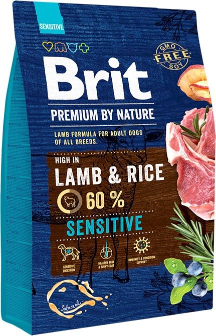 Brit Premium By Nature Sensitive Lamb 3kg VAT011773 (8595602526628) barība suņiem