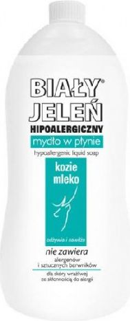 Bialy Jelen Mydlo hipoalergiczne w plynie Kozie mleko - zapas 1L 801988 (5900133011988)