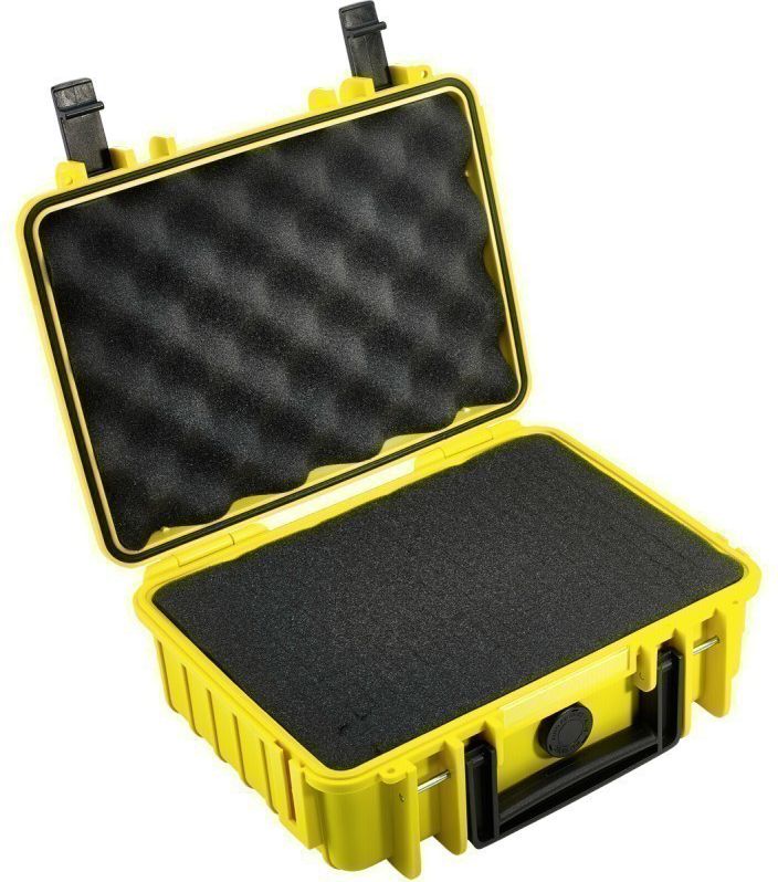 B&W Outdoor Case Type 1000 yellow with pre-cut foam insert soma foto, video aksesuāriem