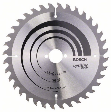Bosch Tarcza pilarska Optiline Wood 230 x 30mm 36z (2608640628) 2608640628 (3165140195157) Elektriskais zāģis
