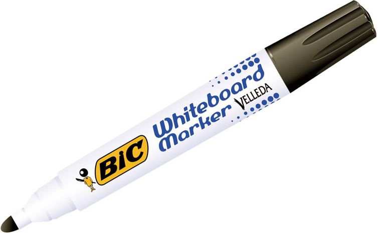 Bic MARKER SUCHOSCIERALNY BIC VELLEDA ECOLUTIONS 1701 CZARNY OKRAGLA KONCOWKA PUDELKO 12 SZT 1199170109