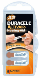 Duracell Hearing Aid 312 A312 6 pack 4043752174748 Baterija