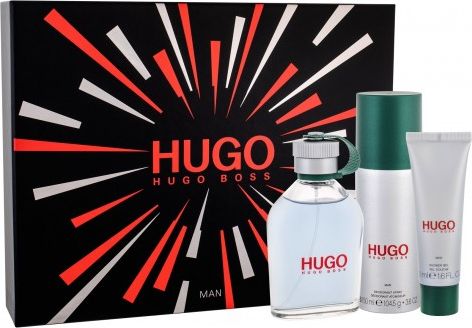 HUGO BOSS Hugo Man EDT spray set 125ml + Deo 150ml + Shower gel 50ml Vīriešu Smaržas