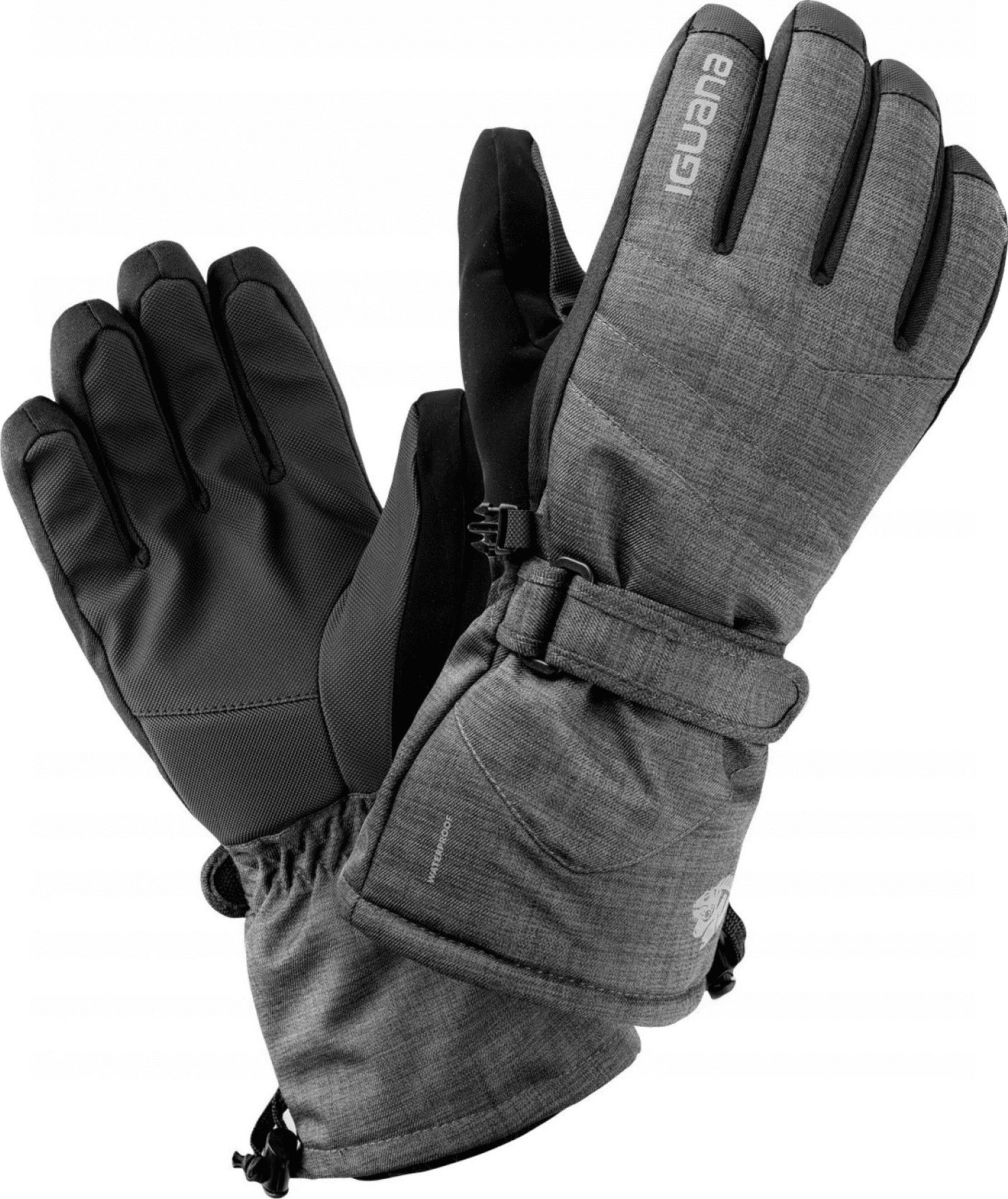 Iguana Axel Dark Gray Melange / Black ski gloves S / M cimdi