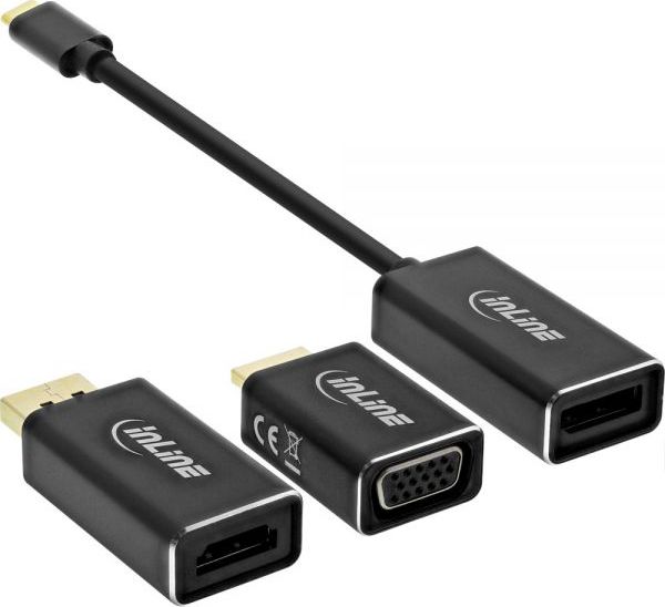 Adapter USB InLine USB-C - DisplayPort Czarny  (64109B)
