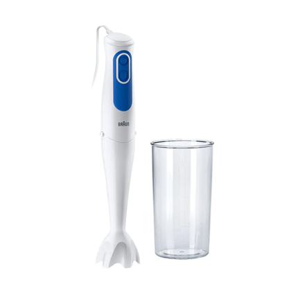 Braun MultiQuick 3 Hand Blender, 700 W, Material jar(s) Plastic, 0.6 L, Number of speeds 2, Shaft material Plastic, White/Blue Blenderis