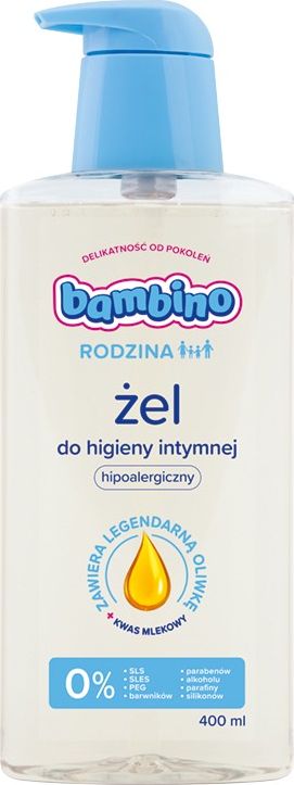 Nivea Bambino Rodzina Zel do higieny intymnej hipoalergiczny 400ml 0183688 (5900017064352) kosmētika ķermenim