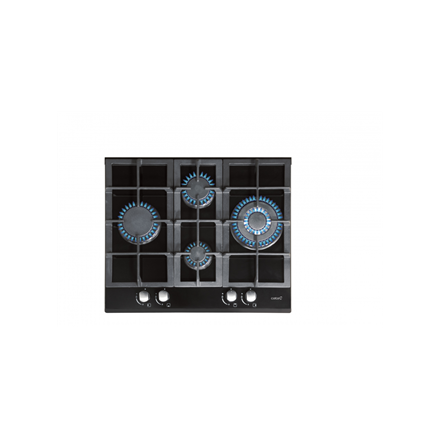 CATA Hob  LCI 6031 B Gas on glass, Number of burners/cooking zones 4, Black, 8422248072724 plīts virsma