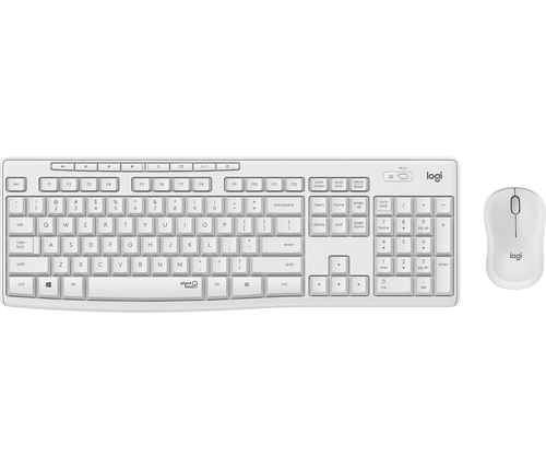 Logitech MK295 Silent wireless Combo White (QWERTZ - vācu izkārtojums) klaviatūra