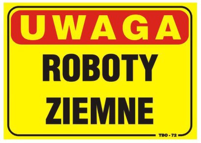 Tablica 35x25cm UWAGA! Roboty Zimowe - T010 TAB T010 (1000000006520) biroja tehnikas aksesuāri