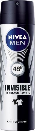 Nivea Dezodorant INVISIBLE Black&White spray meski 150ml 0182241 (4005808729890)