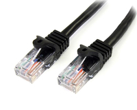 StarTech.com 45PAT5MBK 5m Cat5e U/UTP (UTP) black Netzwerkkabel (45PAT5MBK) adapteris