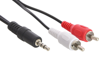 Sandberg  MiniJack-M->2xRCA-M  2 m kabelis video, audio