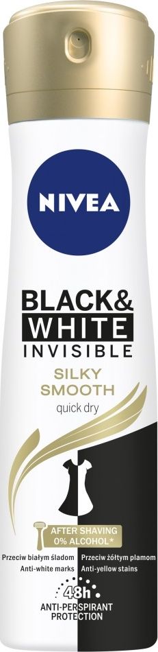 Nivea Nivea Dezodorant INVISIBLE SILKY SMOOTH spray damski 150ml 0182282 (5900017064000)