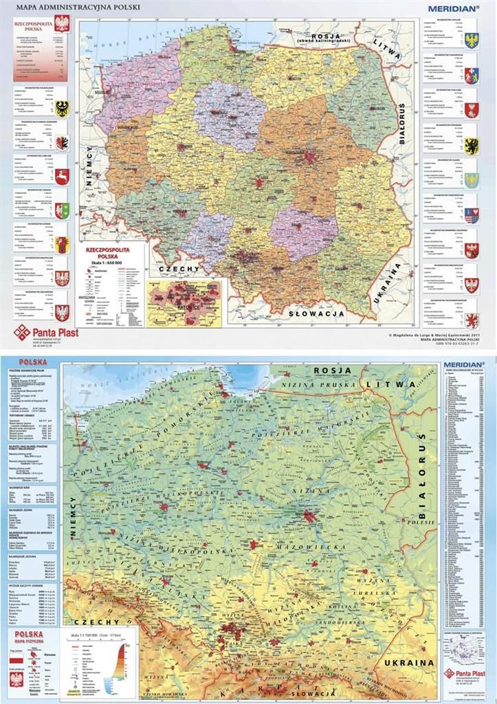 Panta Plast Podklad dwustronny z mapa Polski - 196091 196091 (5902156020220)