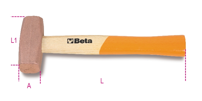 Beta Tools Mlotek specjalistyczny raczka drewniana 800g 280mm (1385/800) 1385/800 (8014230706580)
