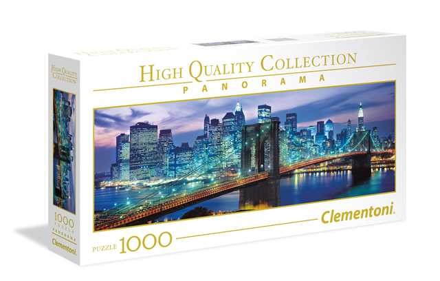Clementoni 1000 elements Panorama High Quality New York Brooklyn bridge puzle, puzzle