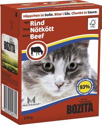 Bozita Wolowina w sosie - 370g 002004 (7300330049315) kaķu barība