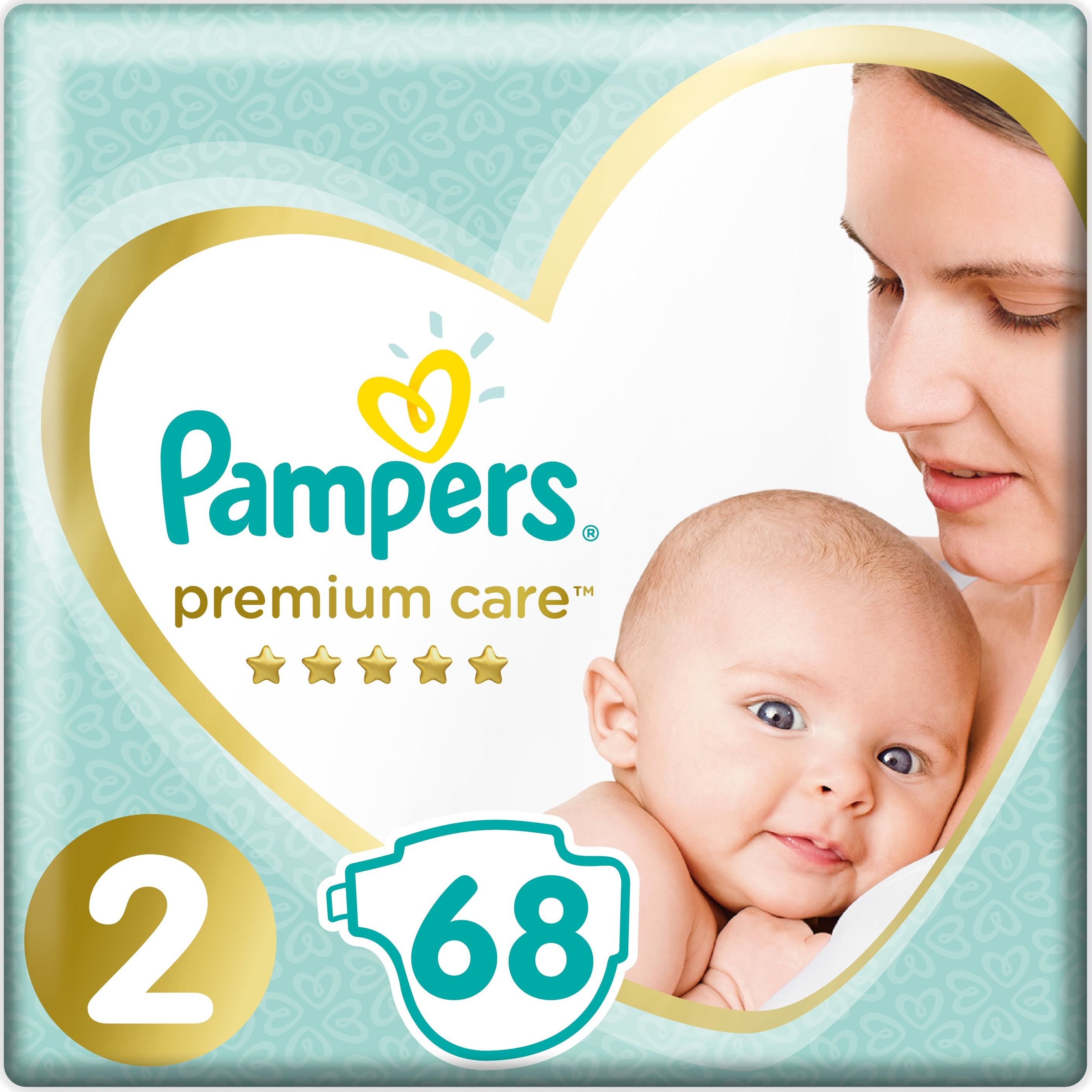 Pampers Diaper set Premium Care VP 2 (4-8 kg) 68 pcs.