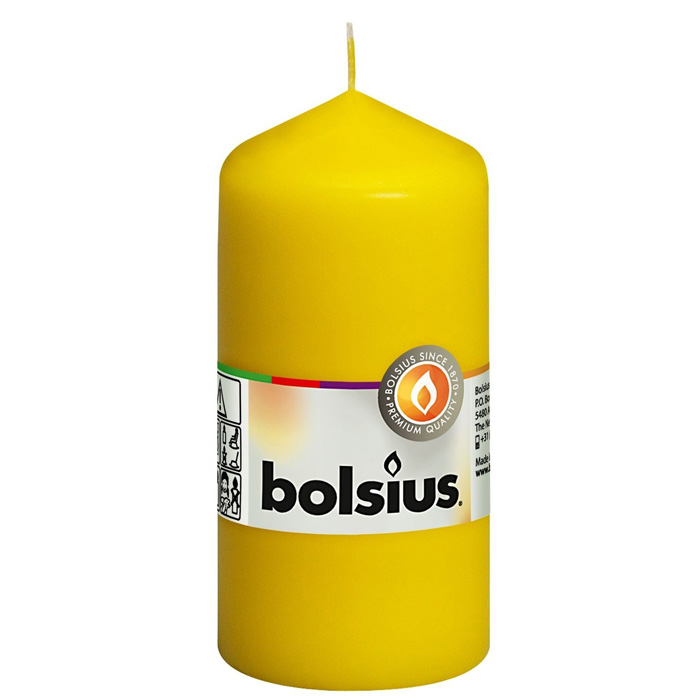 Svece stabs Bolsius dzeltena 5.8x12cm 647161