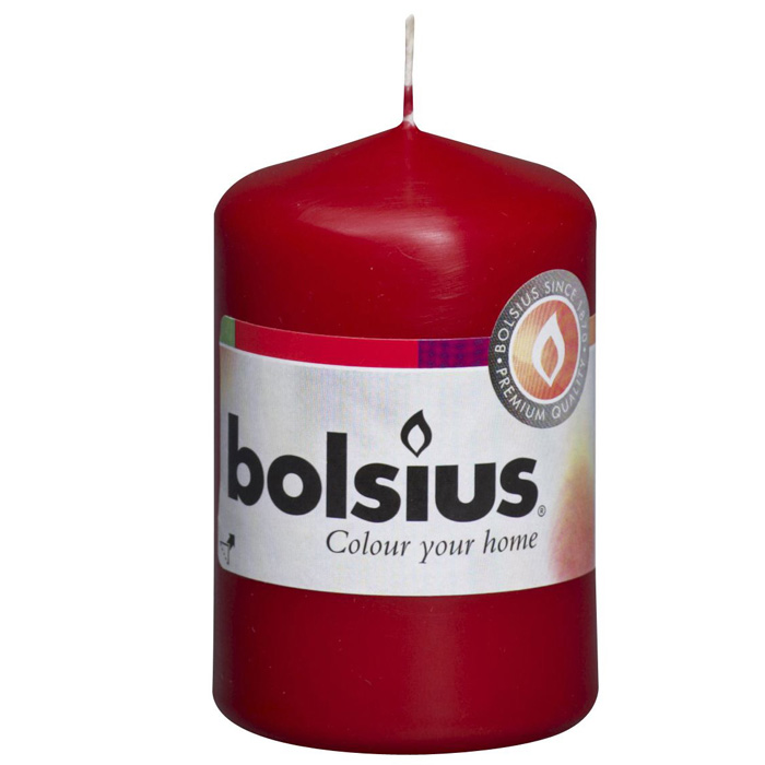 Svece stabs Bolsius t.sarkana 4.8x8cm 647155