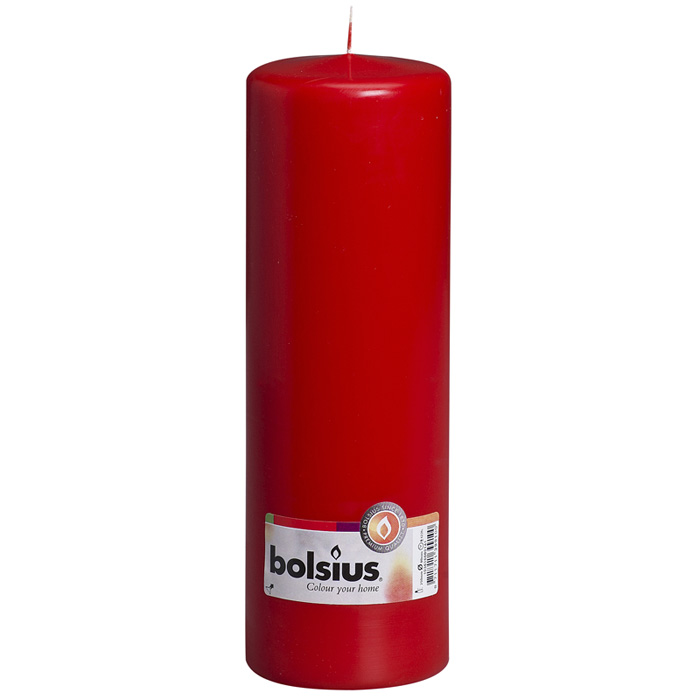 Svece stabs Bolsius sarkana 7.8x25cm 647198