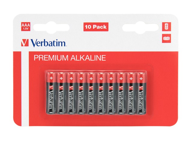 Verbatim Alkaline battery LR3 (AAA)(10pcs blister) Baterija