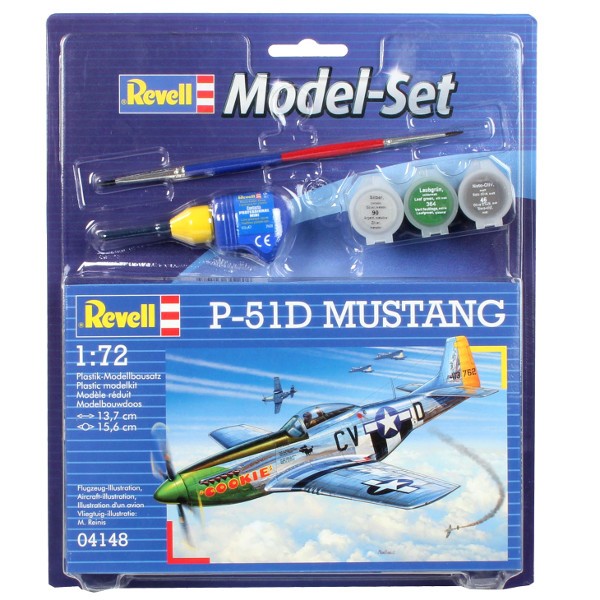 REVELL Model Set P-51 D Mustang Rotaļu auto un modeļi