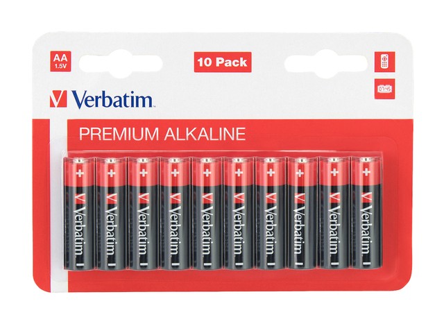 Verbatim Alkaline battery LR6 (AA)(10pcs blister) Baterija