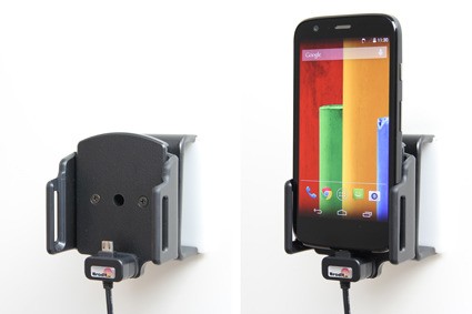 Universal holder adjustable for smartphones 62-77 mm, 6-10 mm, Micro-USB cable, charger Mobilo telefonu turētāji