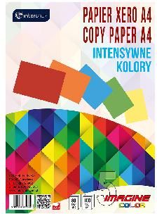 Interdruk Papier ksero A4 80g Mix kolorow Intensywne kolory 100 arkuszy WIKR-924561 (5902277214065) papīrs