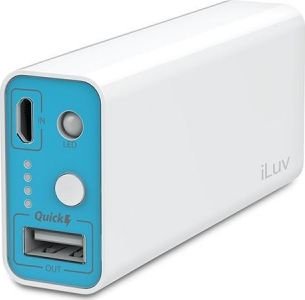 Powerbank iLuv MyPower 5200mAh Bialo-niebieski MYPOWER52WH (639247745544) Powerbank, mobilā uzlādes iekārta