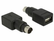 65898 Kabelschnittstellen-/adapter PS/2 USB Typ-A Schwarz, Edelstahl (65898) kabelis, vads