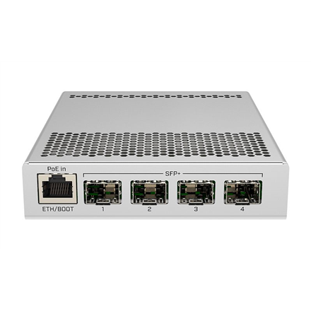 MikroTik Switch CRS305-1G-4S+IN PoE 802.3 af and PoE+ 802.3 at, Managed, Desktop, 1 Gbps (RJ-45) ports quantity 1, SFP+ ports quantity 4 Rūteris