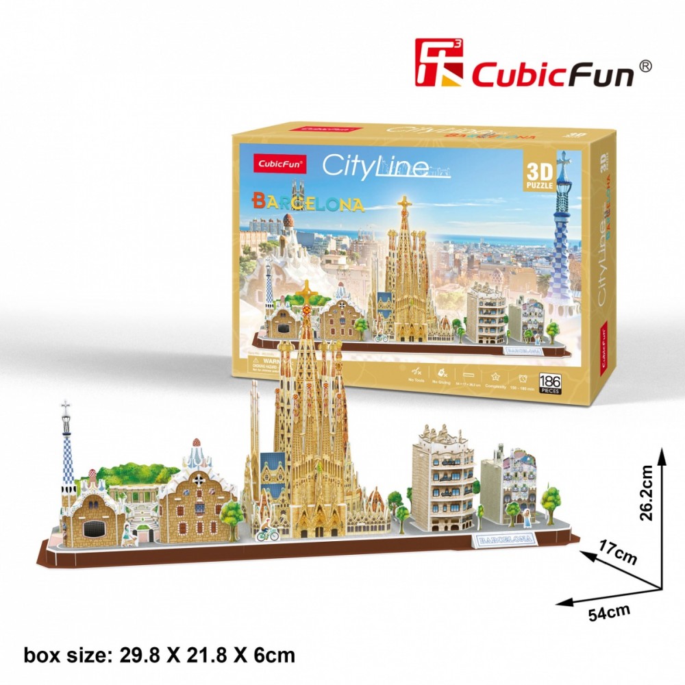 Puzzle 3D City Line Barcelona puzle, puzzle