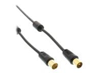 Kabel InLine Kabel antenowy Premium podwojnie ekranowany >85dB Black 0.5m - pozlacany - markowy (69450P) adapteris