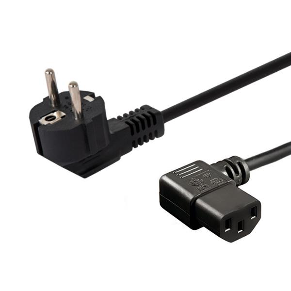 SAVIO CL-115 (IEC C13 M - Schuko M; 1,2m; black color) Barošanas kabelis