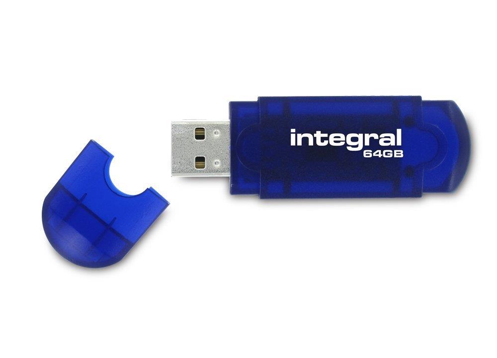 Integral USB 64GB Flash Drive EVO blue USB Flash atmiņa