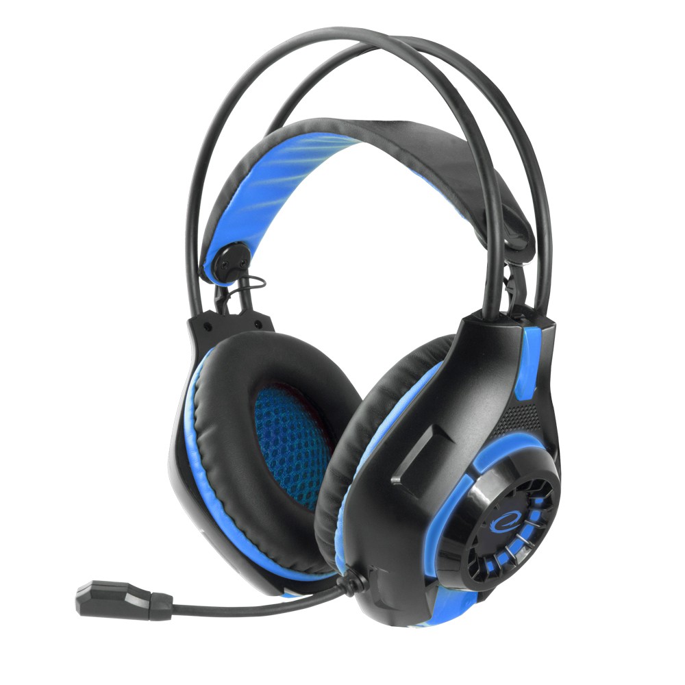 Gaming headphones with microphone deathstrike blue austiņas