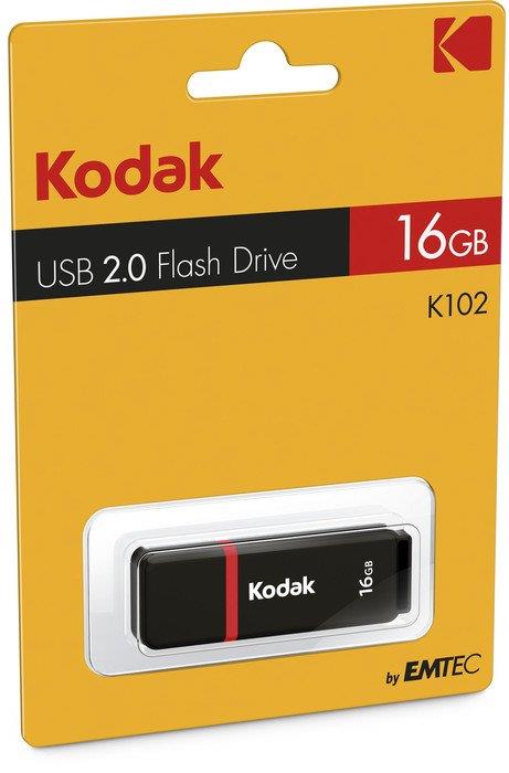 Kodak pendrive K100 16GB USB2.0 15/7MB/s, red USB Flash atmiņa