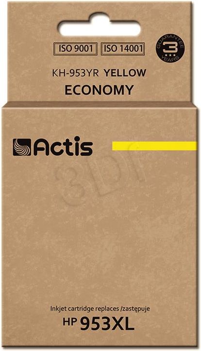 Ink ACTIS KH-953YR (replacement HP 953XL F6U18AE; Premium; 25 ml; yellow) kārtridžs