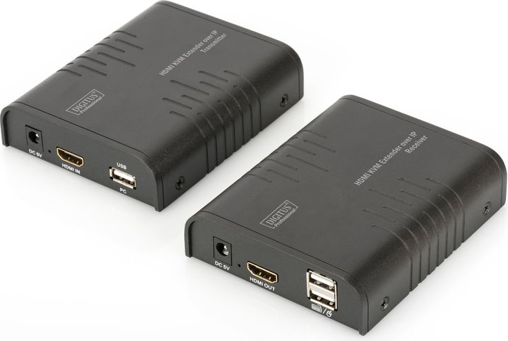 Extender KVM (HDMI) up to 120m over Cat.5e UTP or IP,1080p 60Hz FHD, audio (SET) kabelis, vads