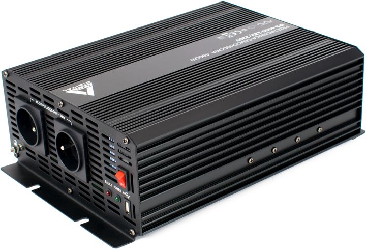AZO DIGITAL inverter Car voltage converter 12 VDC / 230 VAC IPS-4000 4000W Strāvas pārveidotājs, Power Inverter