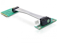 Riser Card Delock PCIe x1 -> Mini PCIe 9cm flexibles Kabel karte